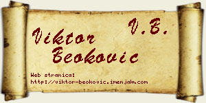 Viktor Beoković vizit kartica